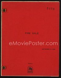 2e210 FIRE SALE final draft script September 10, 1976, screenplay by Robert Klane!