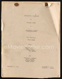 2e217 HOLLYWOOD STORY continuity & dialogue script February 27, 1951, screenplay by Brady & Kohner!