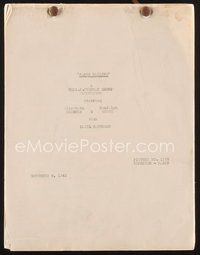 2e233 PARIS CALLING continuity & dialogue script November 6, 1941, screenplay by Glazer & Kaufman!