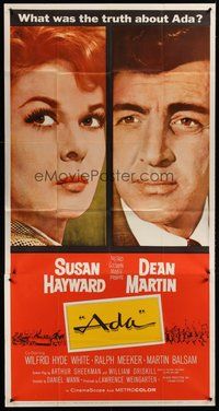 2f356 ADA 3sh '61 super close portraits of Susan Hayward & Dean Martin, what was the truth?