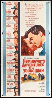 2f360 ADVENTURES OF A YOUNG MAN 3sh '62 Hemingway, headshots of all stars including Paul Newman!