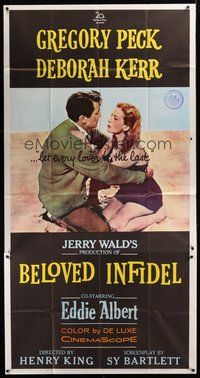 2f394 BELOVED INFIDEL 3sh '59 Gregory Peck as F. Scott Fitzgerald & Deborah Kerr as Sheila Graham!