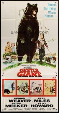 2f502 GENTLE GIANT 3sh '67 Dennis Weaver, great full-length art of boy with big grizzly bear!