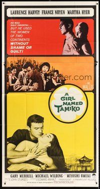 2f506 GIRL NAMED TAMIKO 3sh '62 John Sturges, Laurence Harvey used women without shame!