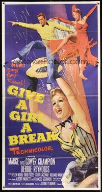 2f508 GIVE A GIRL A BREAK 3sh '53 great image of Marge & Gower Champion dancing, Debbie Reynolds!