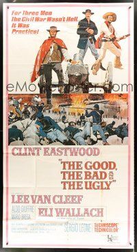2f519 GOOD, THE BAD & THE UGLY 3sh '68 Clint Eastwood, Lee Van Cleef, Sergio Leone, cool art!