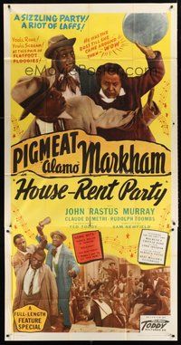 2f543 HOUSE-RENT PARTY 3sh '46 Dewey Pigmeat Markham, all-black comedy musical, a riot of laffs!