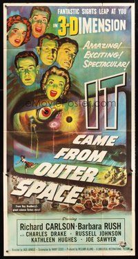 2f561 IT CAME FROM OUTER SPACE 3sh '53 Jack Arnold classic, fantastic sights leap at you in 3-D!