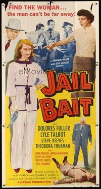 2f567 JAIL BAIT 3sh '54 Ed Wood cult classic, find Dolores Fuller & the man can't be far away!