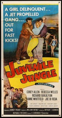 2f574 JUVENILE JUNGLE 3sh '58 a girl delinquent & a jet propelled gang out for fast kicks!