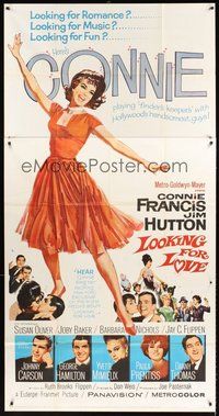 2f604 LOOKING FOR LOVE 3sh '64 great full-length art of sexy singer Connie Francis!