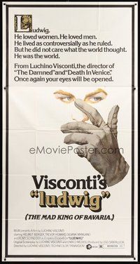 2f609 LUDWIG 3sh '73 Luchino Visconti, artwork of Helmut Berger as the Mad King of Bavaria!