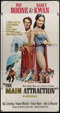 2f616 MAIN ATTRACTION 3sh '62 full-length image of Pat Boone & sexy Nancy Kwan!