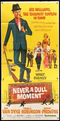 2f647 NEVER A DULL MOMENT 3sh '68 Disney, Dick Van Dyke, Edward G. Robinson, Dorothy Provine