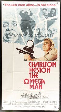 2f662 OMEGA MAN int'l 3sh '71 Charlton Heston is the last man alive, and he's not alone!