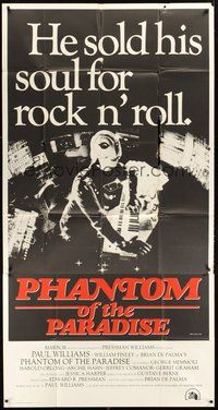 2f690 PHANTOM OF THE PARADISE style B int'l 3sh '74 Brian De Palma, sold his soul for rock & roll!