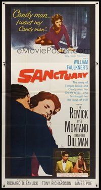 2f731 SANCTUARY 3sh '61 William Faulkner, art of sexy Lee Remick, the truth about Temple Drake!
