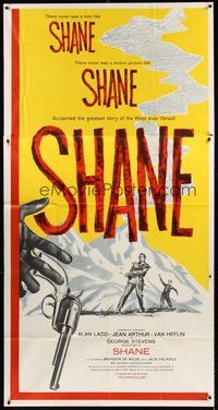 2f746 SHANE 3sh R59 George Stevens, Alan Ladd, acclaimed greatest story of the West ever filmed!