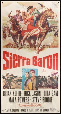 2f748 SIERRA BARON 3sh '58 art of Brian Keith & sexy Rita Gam in western action!