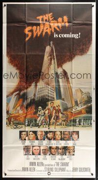 2f775 SWARM int'l 3sh '78 directed by Irwin Allen, cool art of killer bee attack by C.W. Taylor!