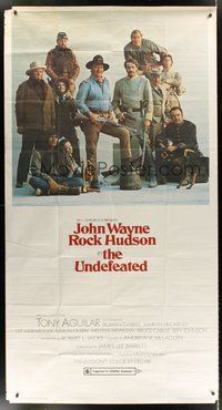2f822 UNDEFEATED 3sh '69 great Civil War cast portrait with John Wayne & Rock Hudson!