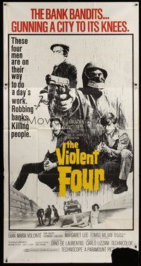 2f831 VIOLENT FOUR 3sh '68 Gian Maria Volonte, the bank bandits gunning a city to its knees!
