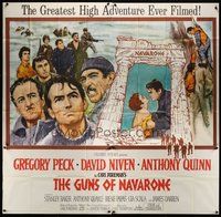 2f270 GUNS OF NAVARONE 6sh '61 Gregory Peck, David Niven & Anthony Quinn by Howard Terpning!
