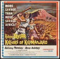 2f280 KILLERS OF KILIMANJARO 6sh '60 art of Robert Taylor in Africa's most savage mountains!