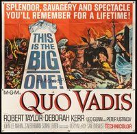 2f307 QUO VADIS 6sh R64 splendor, savagery & spectacle you'll remember for a lifetime!