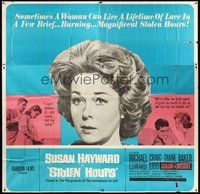 2f324 STOLEN HOURS 6sh '63 Susan Hayward, they say she uses men like pep-up pills!