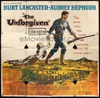 2f338 UNFORGIVEN 6sh '60 Burt Lancaster, Audrey Hepburn, directed by John Huston!