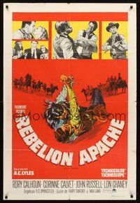 2f028 APACHE UPRISING Argentinean '66 Rory Calhoun, art of cowboy fighting with Native American!