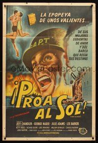 2f032 AWAY ALL BOATS Argentinean '56 Jeff Chandler, battle cry of the South Pacific!