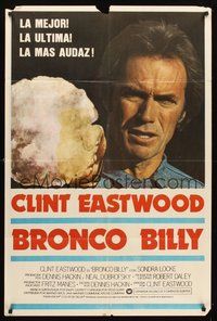 2f046 BRONCO BILLY Argentinean '80 Clint Eastwood directs & stars, completely different close up!
