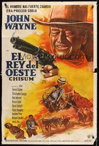 2f055 CHISUM Argentinean '70 The Legend big John Wayne, cool completely different artwork!