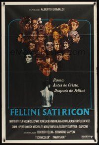 2f077 FELLINI SATYRICON Argentinean '70 Federico's Italian cult classic, cool cast montage!