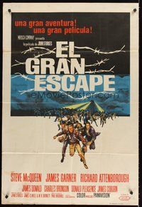 2f094 GREAT ESCAPE Argentinean '63 Steve McQueen, Charles Bronson, John Sturges WWII classic!