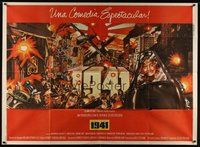 2f228 1941 Argentinean 43x58 '79 Steven Spielberg, art of John Belushi as Wild Bill by McMacken!