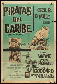 2f166 REAP THE WILD WIND Argentinean R50s John Wayne, Susan Hayward, Paulette Goddard, Milland