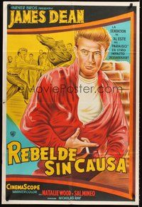 2f167 REBEL WITHOUT A CAUSE Argentinean R70s Nicholas Ray, art of smoking bad teen James Dean!