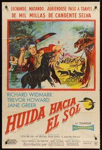 2f175 RUN FOR THE SUN Argentinean '56 Richard Widmark finds Nazi war criminals in Central America!