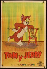 2f204 TOM & JERRY stock Argentinean '56 cool cartoon image of most classic cat & mouse!