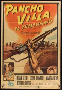 2f214 VILLA Argentinean '58 cool artwork of Rodolfo Hoyos as Pancho Villa holding up rifle!