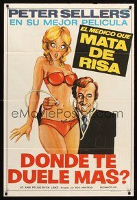 2f218 WHERE DOES IT HURT Argentinean '72 different art of doctor Peter Sellers & his sexy patient!