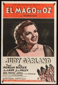 2f220 WIZARD OF OZ Argentinean R60s huge close up art Judy Garland + with co-stars!