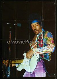 2f005 JIMI HENDRIX 32x45 German commercial poster '73 cool photo of the rock & roll guitar god!