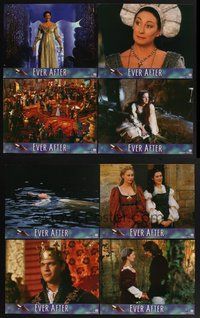 2g332 EVER AFTER 8 color 11x14 stills '98 pretty Drew Barrymore, Anjelica Huston, Cinderella!