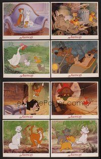 2g068 ARISTOCATS 8 LCs R87 Walt Disney feline jazz musical cartoon, great images!