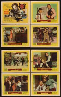 2g080 BABY FACE NELSON 8 LCs '57 Public Enemy No. 1 Mickey Rooney firing tommy gun!