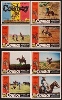 2g248 COWBOY 8 LCs '54 William Conrad narrates documentary about hell-raisin' & hard ridin' cowboys!